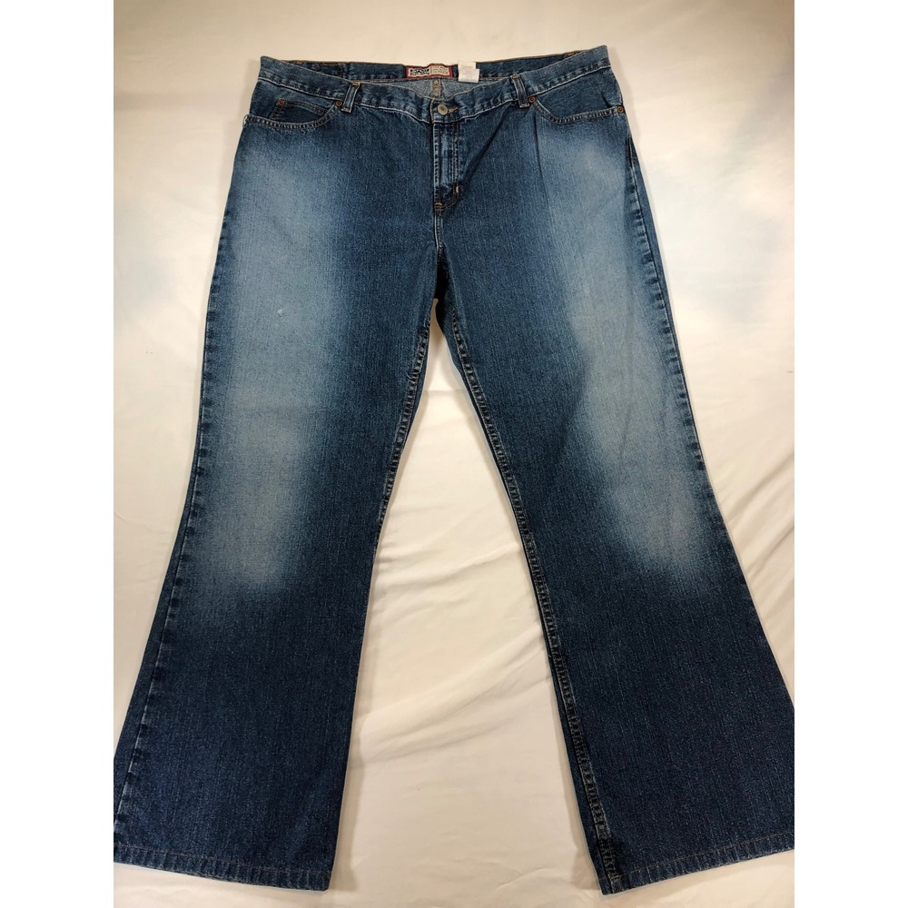 Old Navy Blue Jeans Womens 20 Medium Wash Wide Leg 100% Cotton Denim RN54023